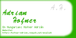 adrian hofner business card
